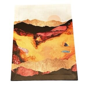 Wall Art NEW "Mauve and Gold Mountains" Canvas Print 11.75 X 15.75 inch.